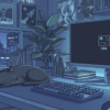 LOFI CAT BLUE