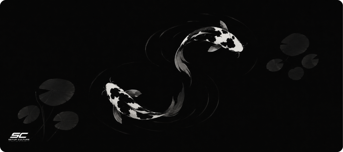 Black and white mouse mat design